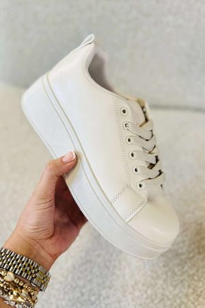 Laundry B Classic Flatform Trainer Stone